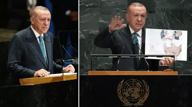 cumhurbaskani erdogan bm genel kurulunda israil soykirimini anlatti bu insanligin dip noktasi WkXlC1UR